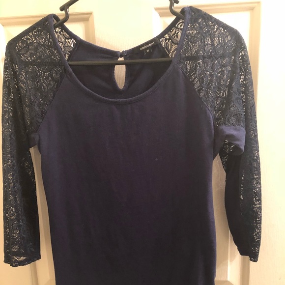 Dark Blue 3/4 Sleeved Shirt - Picture 1 of 2